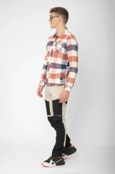 2117 of Sweden Skjortan pánská flanelová košile, Beige (2)