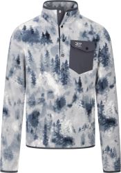 Matsdal - pánska fleecová mikina s kapucňou 1/2 zip, AOP S