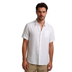 Pánska bavlnená košeľa v námornom štýle, Off White (1)