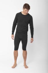 2117 of Sweden Pauki pánske merino tričko s dlhým rukávom, Dark Grey Melange (4)