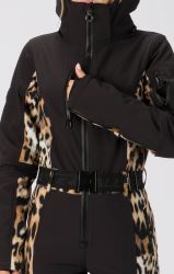 Rehall-Teddie-R- dámská softshellová lyžařská kombinéza, Leopard (8)