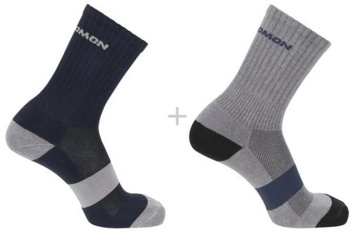 Salomon Evasion Crew 2-pack BlueNights/Monumen unisex ponožky, 2 páry
