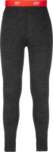 2117 of Sweden Detské merino nohavice Pauki, Dark Grey Melange