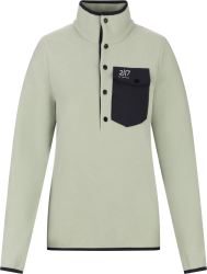 Matsdal - dámska fleecová mikina s kapucňou na 1/2 zips, Dusty Aqua XL