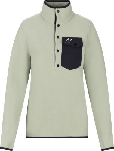 Matsdal - dámska fleecová mikina s kapucňou na 1/2 zips, Dusty Aqua XL