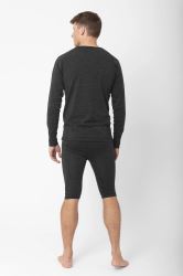 2117 of Sweden Pauki pánske merino tričko s dlhým rukávom, Dark Grey Melange (3)