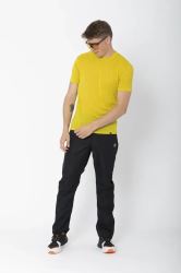 2117 of Sweden Almo pánské merino tričko, Dark Yellow (1)