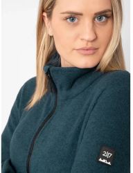 2117 of Sweden Trollebo dámska fleecová mikina s kapucňou, Dark Mint (3)