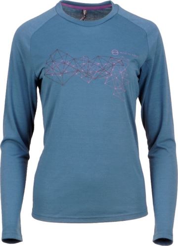 Dámske tričko RAYON L/S PRINT, Petrol