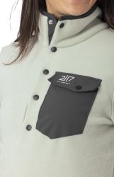 Matsdal - dámska fleecová mikina s kapucňou na 1/2 zips, Dusty Aqua XL (4)