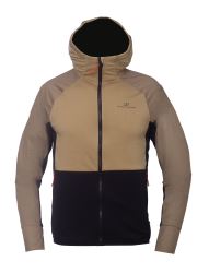2117 of Sweden VIBO pánska outdoorová mikina s kapucňou, kitt brown