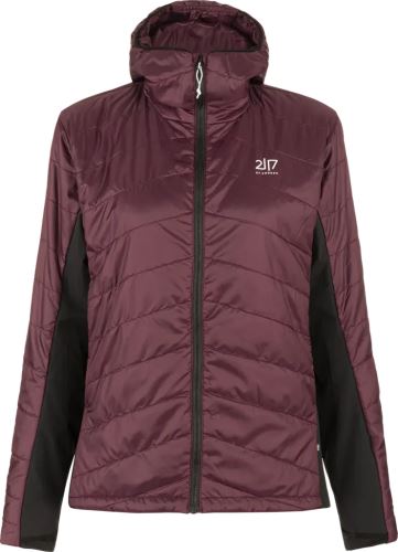 2117 of Sweden Kruppa dámská hybridní bunda s kapucí, Dark Plum