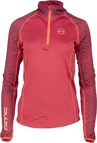 GTS215022 - Dámska funkčná mikina, 1/2 zips, fuchsiová