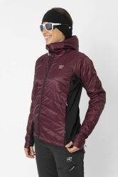 2117 of Sweden Kruppa dámská hybridní bunda s kapucí, Dark Plum (5)