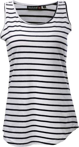 MARINE - dámský tank top, white comb.