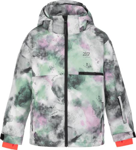 2117 of Sweden Detská lyžiarska bunda Anjan, Dark Lavender AOP