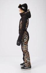 Rehall-Teddie-R- dámská softshellová lyžařská kombinéza, Leopard (3)