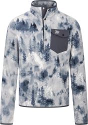 Matsdal - pánska fleecová mikina s kapucňou 1/2 zip, AOP S