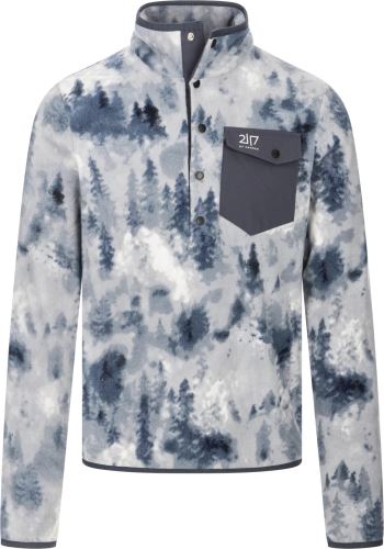 Matsdal - pánska fleecová mikina s kapucňou 1/2 zip, AOP S