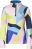 Dievčenská mikina Rehall Kimi-R s celoplošnou potlačou, Abstract-Blazing Yellow-Lilac