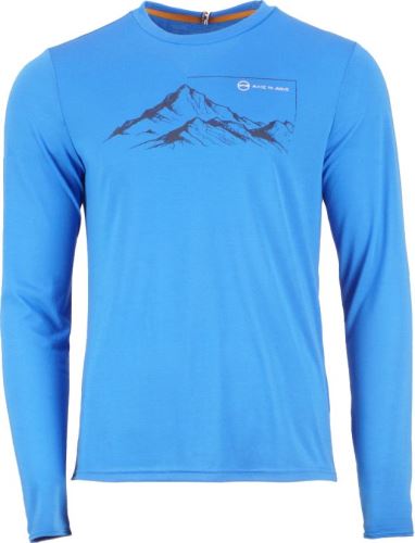 Pánske tričko RAYON L/S PRINT, modrá