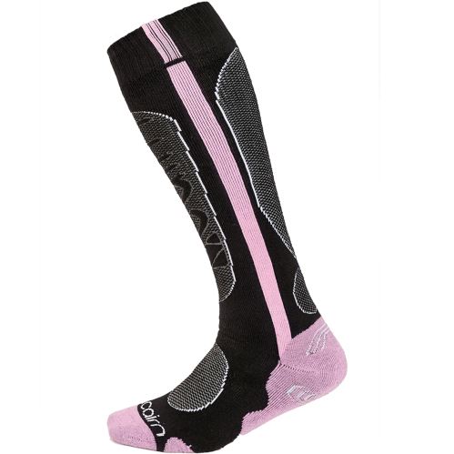 Unisex lyžiarske ponožky Cairn Spirit, Black Powder Pink