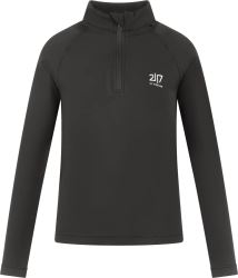 Undal - detská funkčná mikina 1/2 zip, čierna 152