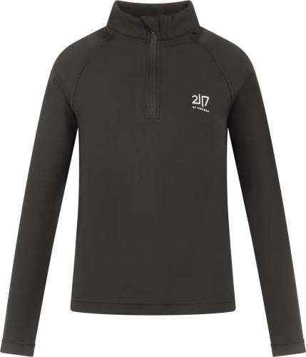 Undal - detská funkčná mikina 1/2 zip, čierna 152