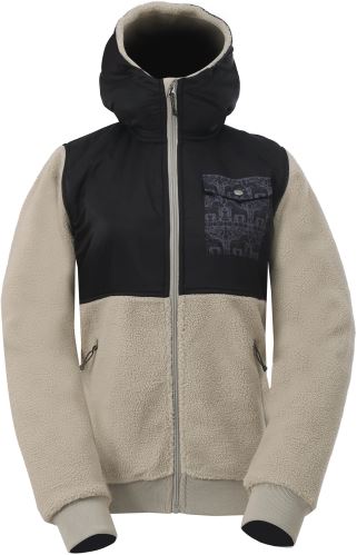 SKOG - Dámska mikina s kapucňou (fleece s vlasom) - béžová