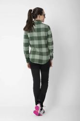 2117 of Sweden Skjortan dámská flanelová košile, Forest Green (3)