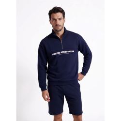 Marine pánská 1/2 zip mikina, Navy (1)