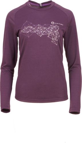Dámske tričko RAYON L/S PRINT, fialová