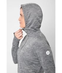 2117 of Sweden HIDE dámska powerstretch mikina s kapucňou, čierna melanž (6)