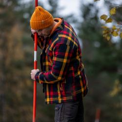 Garphyttan Crafter – pánska zateplená kockovaná košeľa, tmavomodrá (3)