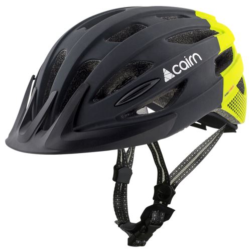 Cairn Fusion cyklistická helma, Mat Black Neon Yellow