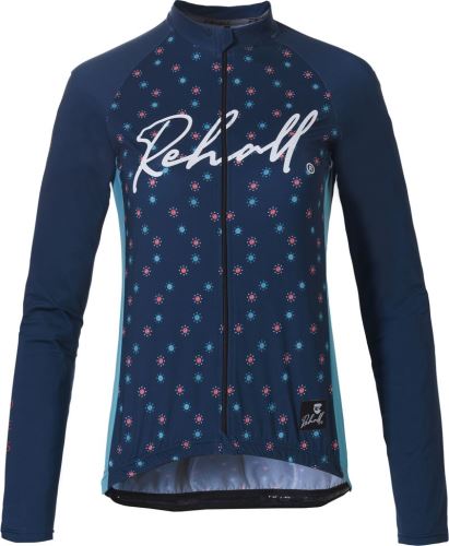 Dámske cyklistické tričko s dlhým rukávom Rehall Saby-R, Aqua Dots