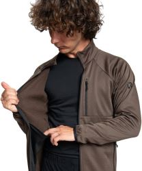 Rock Experience Kobra 2.0 Mock Neck pánská fleecová mikina, Teak/Caviar (4)
