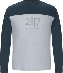 2117 of Sweden Krokfors pánské merino tričko, Pearl Blue