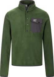 Matsdal - pánska fleecová mikina s kapucňou 1/2 zip, Leaf XL