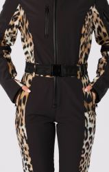 Rehall-Teddie-R- dámská softshellová lyžařská kombinéza, Leopard (9)