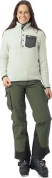 Matsdal - dámska fleecová mikina s kapucňou na 1/2 zips, Dusty Aqua XL (2)