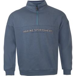 Pánska mikina Marine s polovičným zipsom, Denim