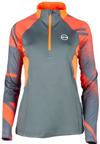 GTS201042L dámske tričko s dlhým rukávom a ½ zipsom, Khaki