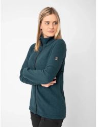 2117 of Sweden Trollebo dámska fleecová mikina s kapucňou, Dark Mint (1)
