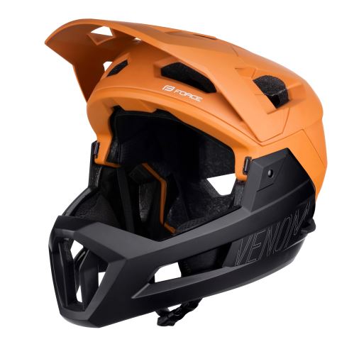 Force Venom Downhill cyklistická helma, Orange/Black