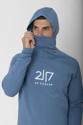2117 of Sweden Undal pánská funkční mikina s kapucí, Dusty Blue (5)