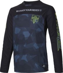 Rehall Geri-R pánské cyklo tričko s dlouhým rukávem, Steel Square Camo (1)