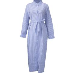Marine dámské bavlněné šaty, Light Blue Stripe