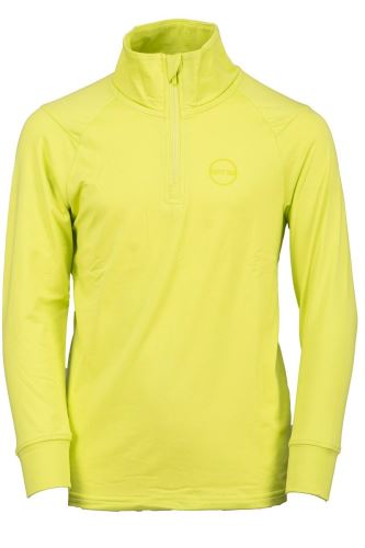GTS213022K - Detské tričko s dlhým rukávom, 1/2 zips, Lime