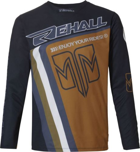 Rehall Mike-R pánské cyklo tričko s dlouhým rukávem, Black